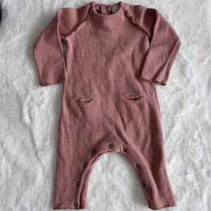 1+ In The Family Pink Arezzo Cotton Romper Coveralls 
Size 9 months